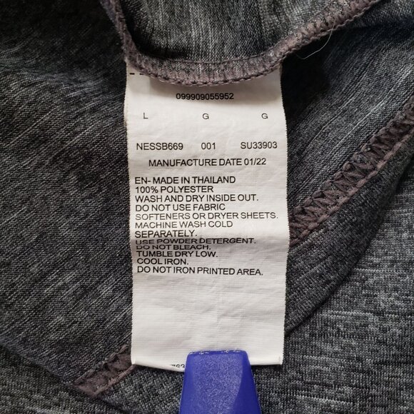 Nike Swim Mens Dri Fit Gray Hooded Long Sleeve Shirt Size L Beach Athleisure - Picture 5 of 5